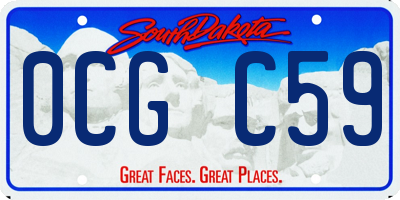 SD license plate 0CGC59
