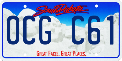 SD license plate 0CGC61