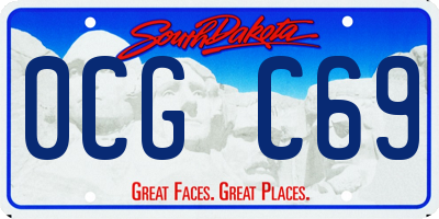 SD license plate 0CGC69