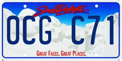 SD license plate 0CGC71