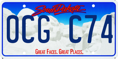 SD license plate 0CGC74
