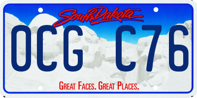 SD license plate 0CGC76