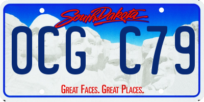 SD license plate 0CGC79