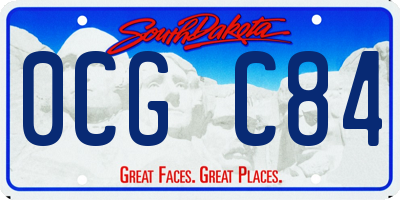 SD license plate 0CGC84