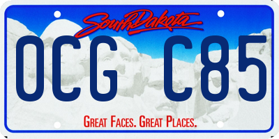 SD license plate 0CGC85