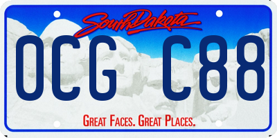 SD license plate 0CGC88