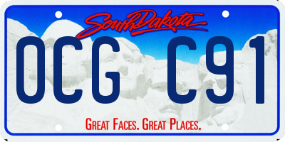 SD license plate 0CGC91