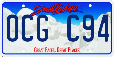 SD license plate 0CGC94