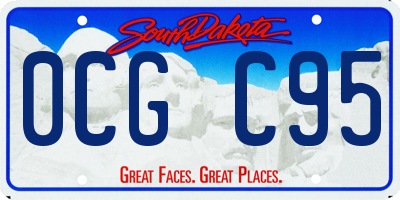 SD license plate 0CGC95