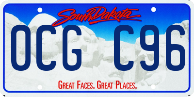 SD license plate 0CGC96