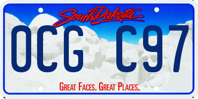 SD license plate 0CGC97