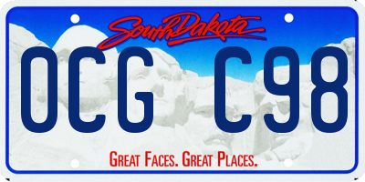 SD license plate 0CGC98