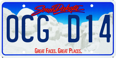 SD license plate 0CGD14