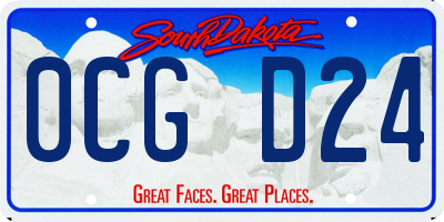 SD license plate 0CGD24
