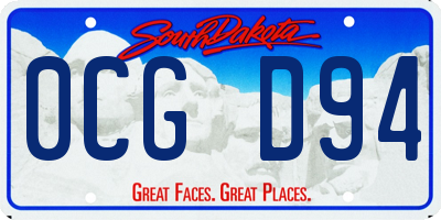 SD license plate 0CGD94