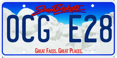 SD license plate 0CGE28