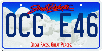 SD license plate 0CGE46