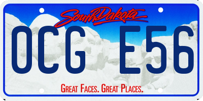 SD license plate 0CGE56