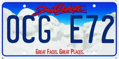 SD license plate 0CGE72