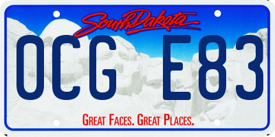 SD license plate 0CGE83