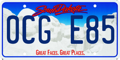 SD license plate 0CGE85
