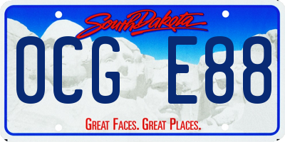 SD license plate 0CGE88