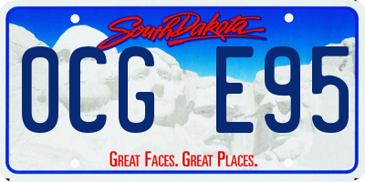 SD license plate 0CGE95