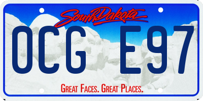 SD license plate 0CGE97