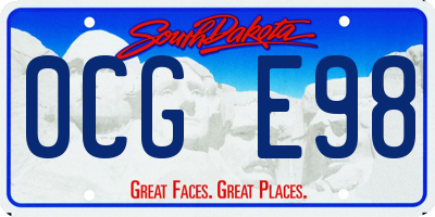 SD license plate 0CGE98