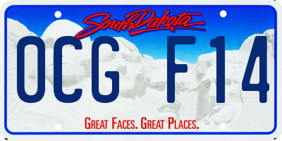 SD license plate 0CGF14