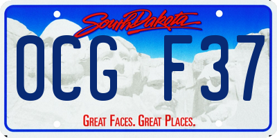 SD license plate 0CGF37