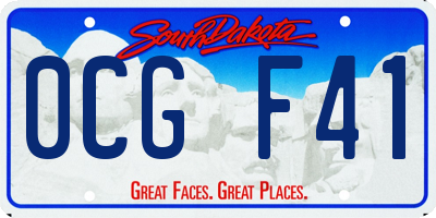 SD license plate 0CGF41