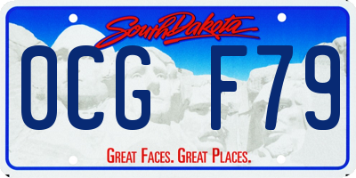 SD license plate 0CGF79
