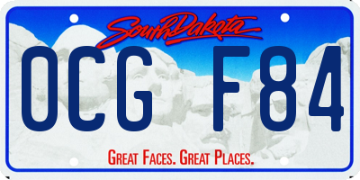 SD license plate 0CGF84