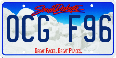 SD license plate 0CGF96