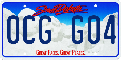 SD license plate 0CGG04