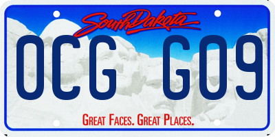 SD license plate 0CGG09