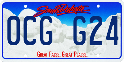 SD license plate 0CGG24