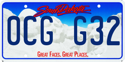 SD license plate 0CGG32