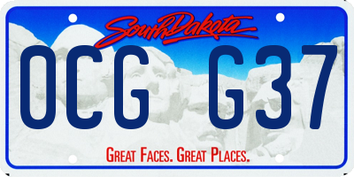 SD license plate 0CGG37