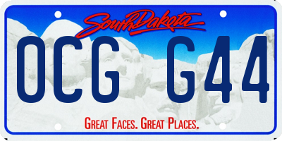 SD license plate 0CGG44