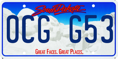SD license plate 0CGG53