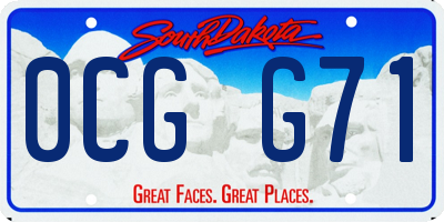 SD license plate 0CGG71