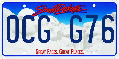 SD license plate 0CGG76