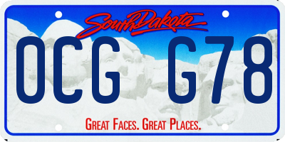SD license plate 0CGG78