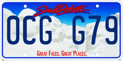 SD license plate 0CGG79