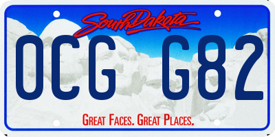 SD license plate 0CGG82