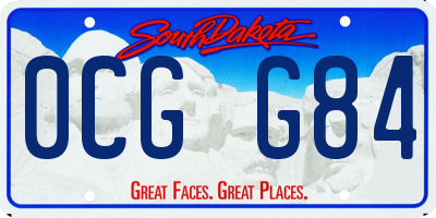 SD license plate 0CGG84
