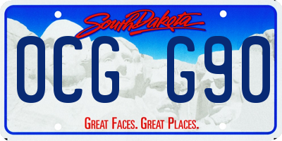 SD license plate 0CGG90