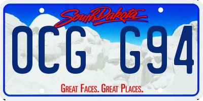 SD license plate 0CGG94
